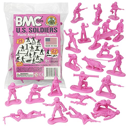 BMC Plastic Army - Figuras de soldado para mujer, 36 piezas, color rosa