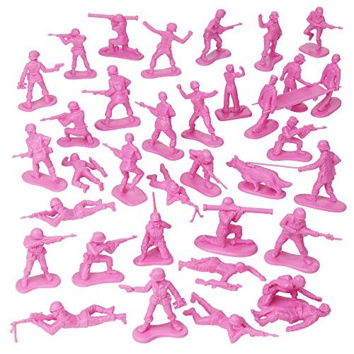 BMC Plastic Army - Figuras de soldado para mujer, 36 piezas, color rosa