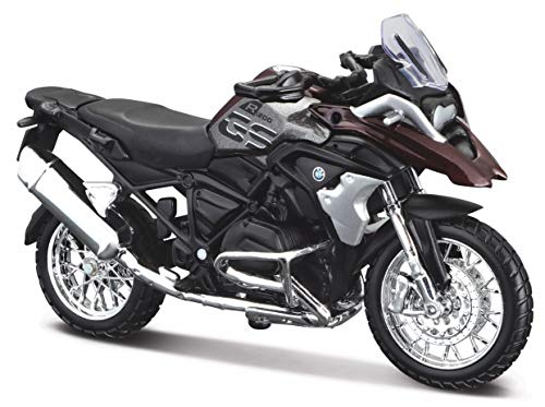 BMW R 1200 GS 2017 - Modelo de moto (escala 1:18), color rojo oscuro y gris