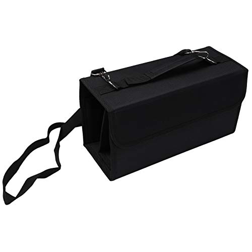 bobotron 80 ranuras Grooe para marcadores, estuche duradero, organizador de herramientas negro