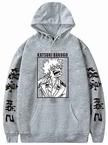 Boku no Héroe Bakugou Sudadera Con Capucha De La Moda Anime Mi Héroe Academia Con Capucha Tops De Manga Larga Cosplay Manga Bakugou Todoroki Pullover Sudaderas