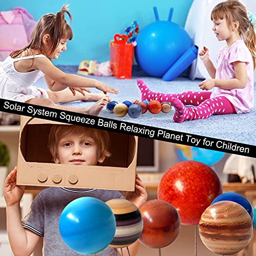 Bola Antiestrés Del Sistema Solar 10 Piezas Para Niños Y Adultos Bola De Planetas Solares Antiestrés Con Bolsa De Almacenamiento De Malla Actividades Educativas Y De Aprendizaje