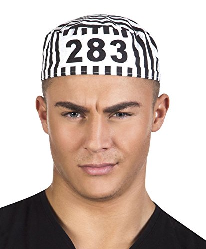 Boland- Gorro de prisionero, Color negro-blanco, talla única (93900) , color/modelo surtido