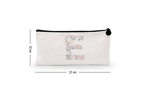 Bonamaison Estuche de Lona con Cremallera para lápices, con impresión Digital, para Escuela, Bolsa de Lona para niños, niñas, 100% algodón, Unisex, 1 Unidad, 21 x 12 cm, Multicolor (TRGCPB101163)