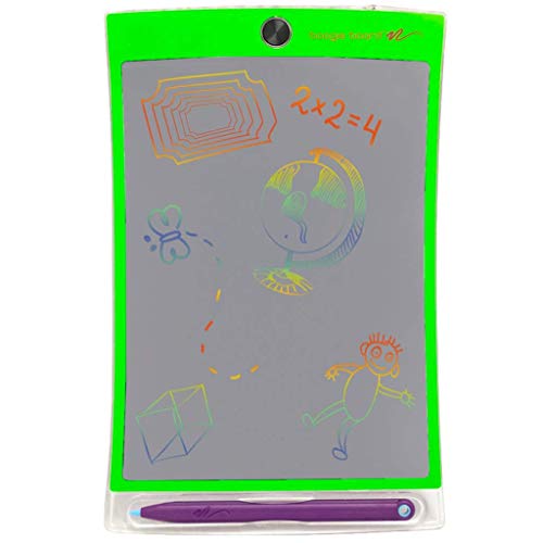 Boogie Board Magic Sketch - Tableta de escritura LCD a color + 4 lápices diferentes y 18 plantillas para dibujar, escribir y rastrear eWriter a partir de 3 años.