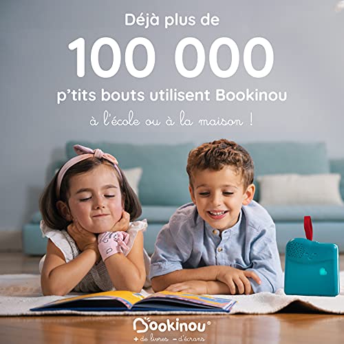 BOOKINOU - Contadora de libros con voz de los cercanos, caja de historias, lectora de audio - Niños de 2 a 7 años (10 gomas de borrar)