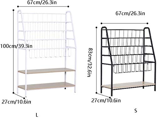 Bookshelf Book Organizer Storage Shelf Rack Contador de libros, para organizador de hogar para libros Sala de estar, Cocina, Oficina, Organizador para libros ( Color : Blanco , Size : Large )