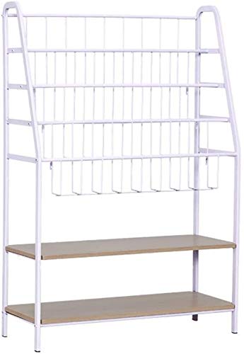 Bookshelf Book Organizer Storage Shelf Rack Contador de libros, para organizador de hogar para libros Sala de estar, Cocina, Oficina, Organizador para libros ( Color : Blanco , Size : Large )