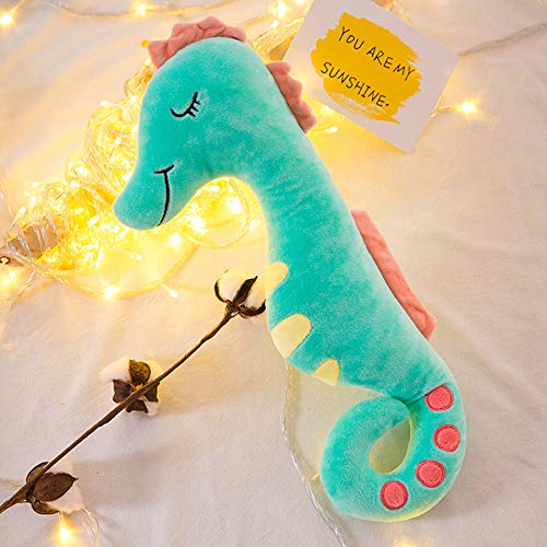 Boosns Caballito de Mar de Peluche Juguetes de Los Niños (Verde, 60cm)