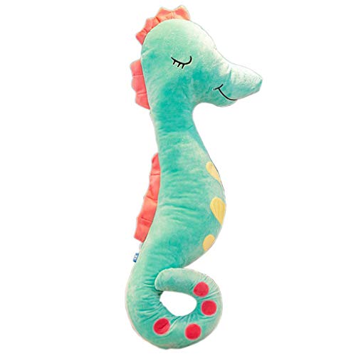 Boosns Caballito de Mar de Peluche Juguetes de Los Niños (Verde, 60cm)