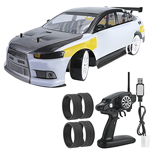 BOTEGRA Juguetes Interactivos para E Hijos Stunt Racing Car Fiesta de Cumpleaños para Niños(En Blanco y Negro, Versión de batería única)