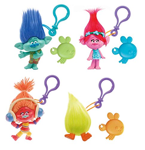 Boti 34051 Dream Works Trolls - Llaveros (4 Unidades, 10 cm)