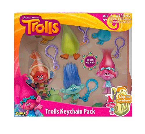 Boti 34051 Dream Works Trolls - Llaveros (4 Unidades, 10 cm)