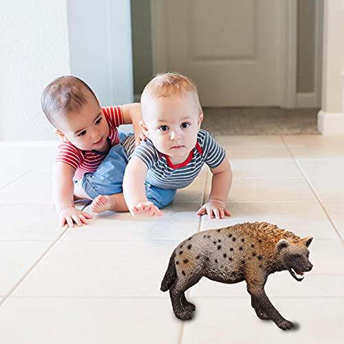 bozitian 3.4 Pulgadas Hyena Wild Life Toy Figurilla Simulación Ciencia Naturaleza Vida Silvestre Animal Modelo Figurita Decoración del Hogar Juguete De Colección De Animales Realistas