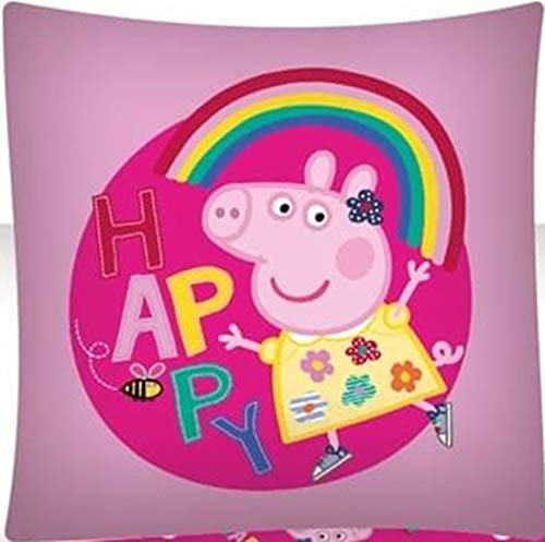 BrandMac Peppa Pig Bed Linen - Peluche (135 x 200 cm, 80 x 80 cm), diseño de peppa Pig