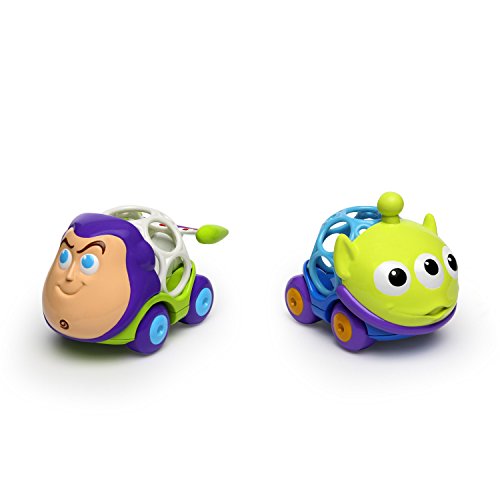 Bright Starts, Disney Baby Pack 2 Vehículos Toy Story, Colección Oball Go Grippers