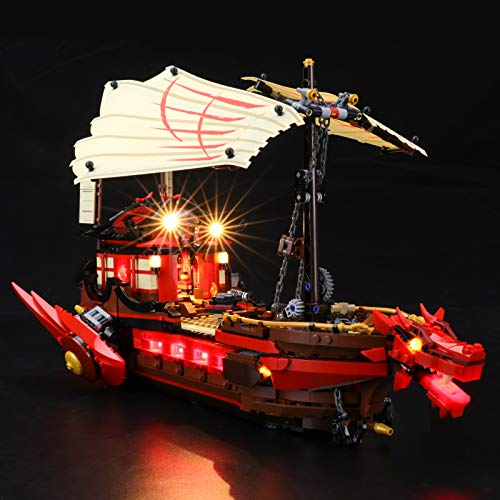 BRIKSMAX Kit de iluminación LED Lego Ninjago La Taglia del Destino - Compatible con Lego 71705 Building Blocks Model- No incluir el Conjunto de Lego