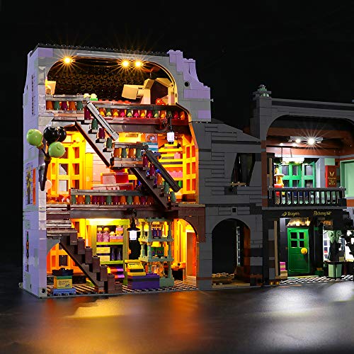 BRIKSMAX Kit de iluminación LED para Lego Harry Potter Diagon Alley, complemento de Juego de Luces LED para Lego Set 75978 , no Incluye Modelo Lego - (Versión de Control Remoto)