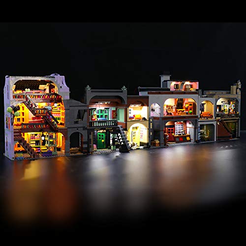 BRIKSMAX Kit de iluminación LED para Lego Harry Potter Diagon Alley, complemento de Juego de Luces LED para Lego Set 75978 , no Incluye Modelo Lego - (Versión de Control Remoto)