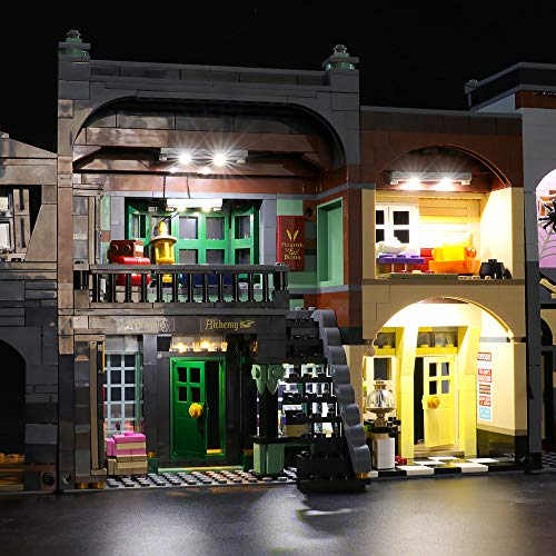 BRIKSMAX Kit de iluminación LED para Lego Harry Potter Diagon Alley, complemento de Juego de Luces LED para Lego Set 75978 , no Incluye Modelo Lego - (Versión de Control Remoto)