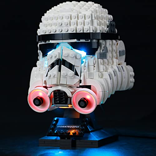 BRIKSMAX Kit de iluminación LED para Lego Star Wars Stormtrooper Helmet - Compatible con Lego 75276 Building Blocks Model- No incluir el Conjunto de Lego