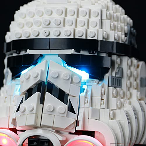 BRIKSMAX Kit de iluminación LED para Lego Star Wars Stormtrooper Helmet - Compatible con Lego 75276 Building Blocks Model- No incluir el Conjunto de Lego