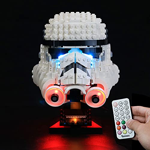 BRIKSMAX Kit de iluminación LED para Lego Star Wars Stormtrooper Helmet - Compatible con Lego 75276 Building Blocks Model- No incluir el Conjunto de Lego