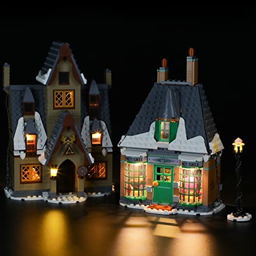 BRIKSMAX Kit di illuminazione a led per Lego Harry Potter Visita al Villaggio Di Hogsmeade - Compatibile con Lego 76388 Modello di blocchi predefiniti- Non includere il Set Lego