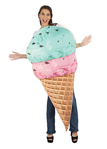 Bristol Novelty AF079 Disfraz de helado para hombre, mujer, multicolor, talla única