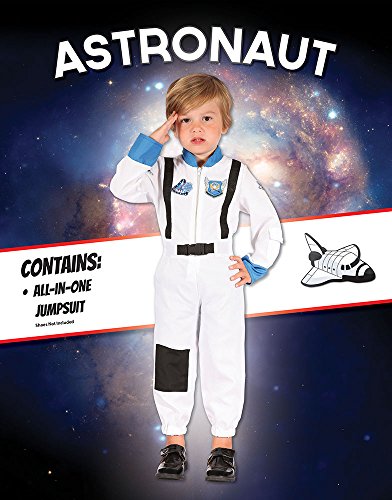 Bristol Novelty CC065 Disfraz de astronauta para niño, negro, XS