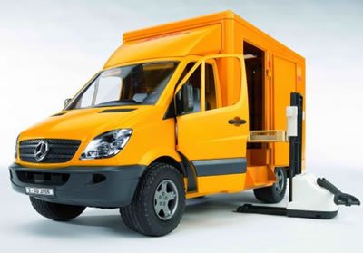 Bruder 02534 - Mercedes Sprinter de DHL con Carretilla