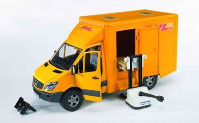 Bruder 02534 - Mercedes Sprinter de DHL con Carretilla