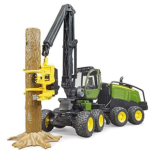 Bruder John Deere 1270G Harvester 02135 - Maqueta de Juguete con 1 Tronco