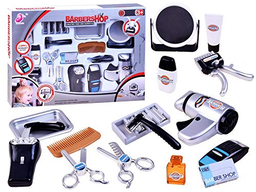 BSD Juego de Imitación - Juego de Barbería - Set de Peluquero con Accesorios