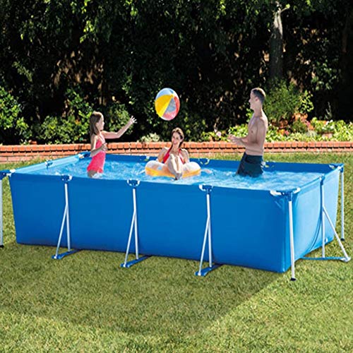 BTTNW Inflable Piscina para niños Soporte Gran Piscina Rectangular Familia de los niños for Adultos Piscina Inflable Piscinas para niños (Color : Azul, Size : 220x150x60cm)