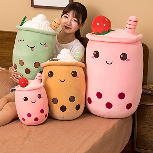 Bubble Tea Peluche de Boba, muñeca de peluche, cojín para abrazar, taza de té, cojín de peluche, juguete para niños, con dibujos animados, regalo de cumpleaños para niñas, niños, 50 cm