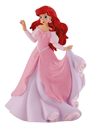 Bullyland 12312 - Figura de Juego, Walt Disney Arielle con Vestido Rosa, Aprox. 10 cm de Altura, Figura Pintada a Mano, sin PVC, para Que los niños jueguen con la fantasía