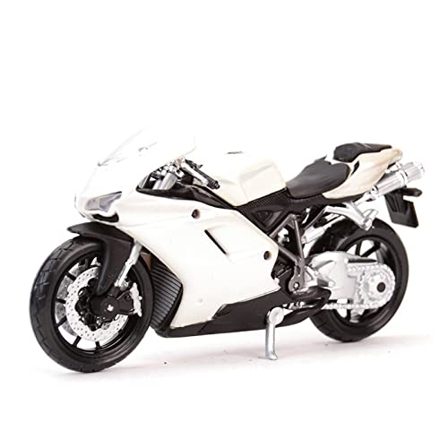 Burning Motocicleta Adornos, Diecast Model Motoccycle Compatible with DU-CA-TI 848 1:18 Vehículos de fundición de Matrices estáticas Juguetes de Pasatiempos coleccionables Modelo de Moto