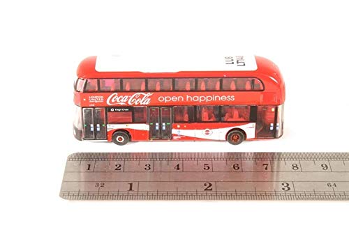 Busch 200120327 - Bus de Londres Coca Cola - New Routemaster London United/Coca Cola Oxford Diecast - Escala N - 1/160 - Bus en Miniatura - modelismo ferroviario