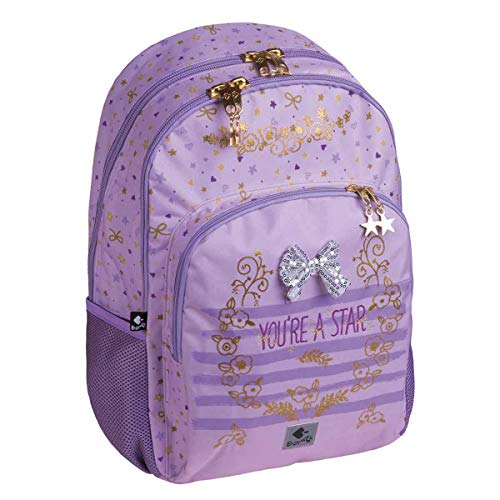 Busquets - Mochila Escolar Doble Star Busquets Violeta