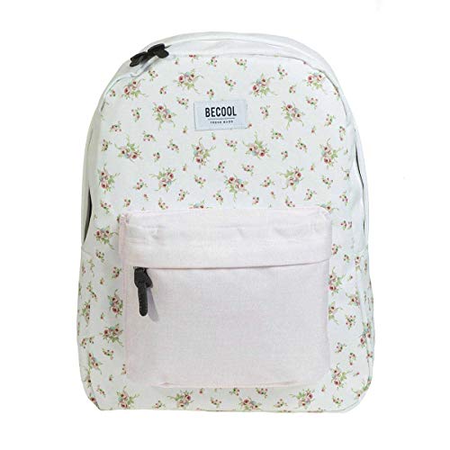 Busquets, Mochila Pink Love by Mujer, Blanco, Grande