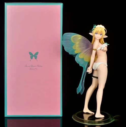 Butterfly Girl Elf Queen Elaine Figura De AccióN-29cm-Estatua-Modelo-DecoracióN-Anime-Personaje-NiñOs-MuñEca-Juguete-Souvenir-Amante-ColeccióN-Regalo Sinon-Con Caja De Color