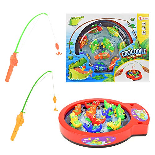 Buzz- Fishing Game on Turntable 'Catch The Crocodile' No Aplica Juegos de acción y Reflejos, Multicolor (52111A)