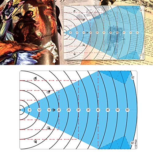 Byhoo Spell AOE Daños Plantilla DND Área Efecto Marcadores Actualizados 60ft AOE área Dañada Medida Herramienta Mesa Estera del Juego Accesorios para Dungeons and Dragons 5E Pathfinder y Otros TTRPGs