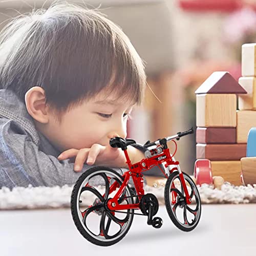 C/ Juguetes de Bicicleta de montaña Finger Bike | Modelo de Bicicleta de Carreras | Juguetes para aliviar la presión y ansiedad Creative Tiny Dirtbikes Set Suministros de colección para Ciclistas