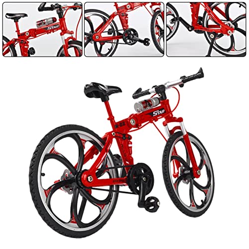 C/ Juguetes de Bicicleta de montaña Finger Bike | Modelo de Bicicleta de Carreras | Juguetes para aliviar la presión y ansiedad Creative Tiny Dirtbikes Set Suministros de colección para Ciclistas