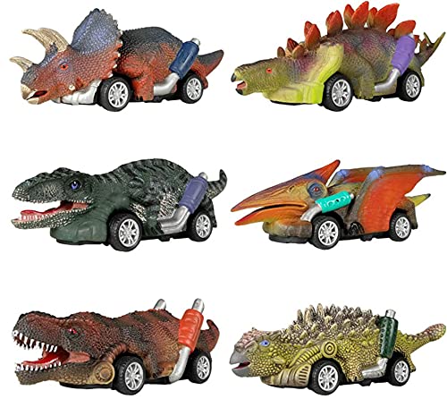 CAIJIN Juguete de Dinosaurio para Coche, Dinosaurios de Juguetes, Coche de Juguete de Dinosaurios para Niños de Coches de Dinosaurios Car Dinosaur Juegos de Dinosaurios con T Rex para Niños