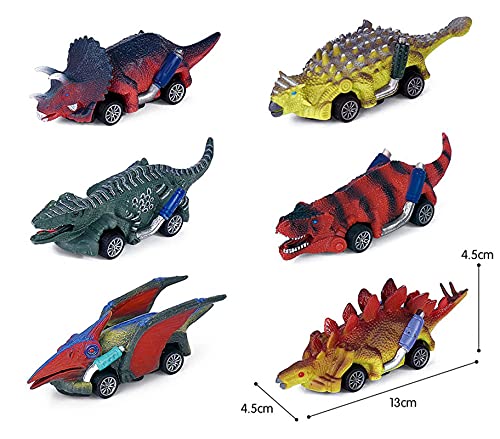 CAIJIN Juguete de Dinosaurio para Coche, Dinosaurios de Juguetes, Coche de Juguete de Dinosaurios para Niños de Coches de Dinosaurios Car Dinosaur Juegos de Dinosaurios con T Rex para Niños