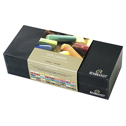 CAJA CERAS PASTEL REMBRANDT 2 PISOS, 15 ENTERAS + 30 MEDIAS