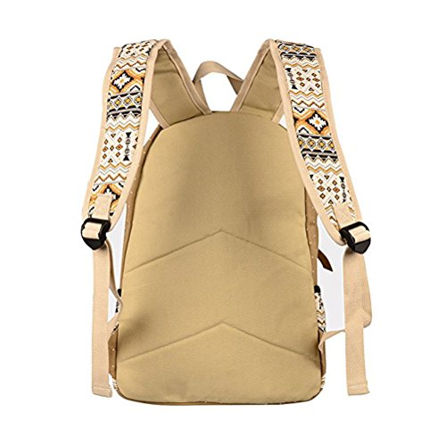 Caja de lápiz de geometría Punto Casual Lona portátil Bolso Hombro Bolso Escolar Mochila Mochilas Ligeras para niñas Adolescentes-Tipo B Caqui